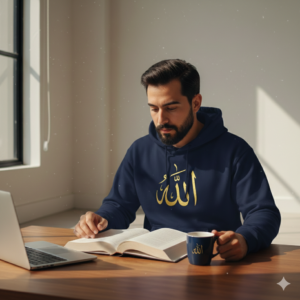 The Creator Hoodie – Navy Gold Edition